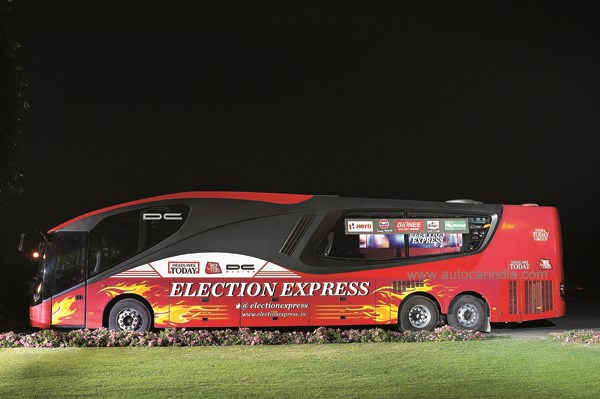 Election Express: the moving news studio
