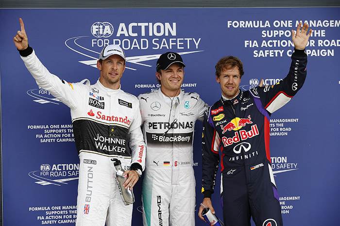 British GP: Rosberg storms to pole, Hamilton sixth