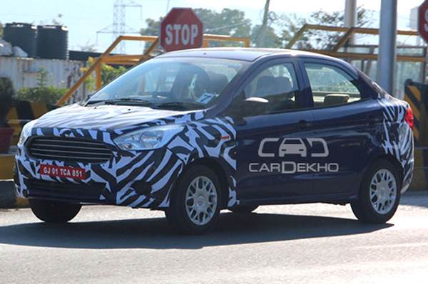 Ford Figo compact sedan, hatchback spied in India
