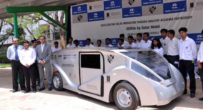 Manipal University and Tata Power Solar unveil solar car prototype