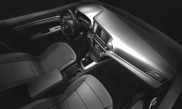 New Hyundai Elantra interior teased