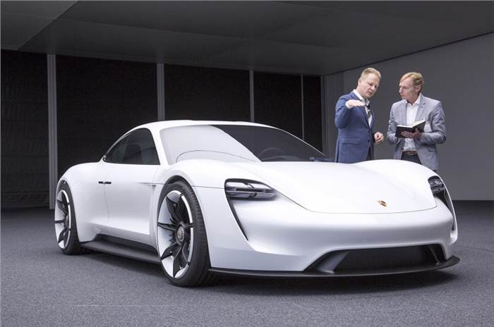 Electric Porsche Mission E showcased at Frankfurt