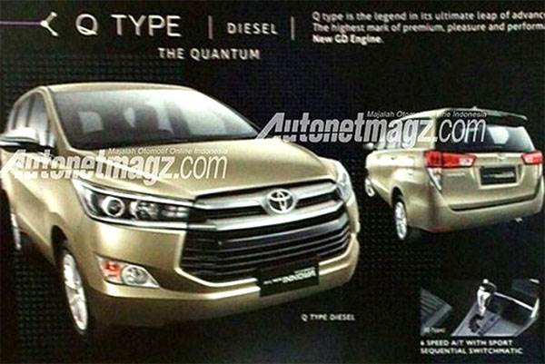 New Toyota Innova images, feature list leaked