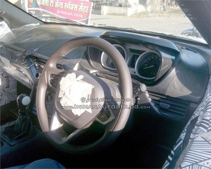 Tata Nexon-based compact SUV interiors spied