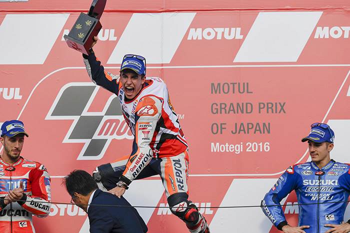 MotoGP: Marquez wins third title in style amidst Japanese GP drama