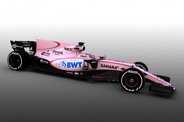 Force India switches to pink livery