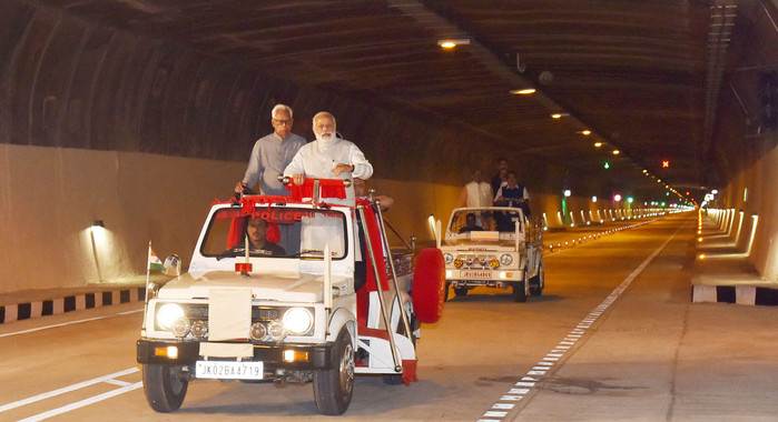 India's longest road tunnel opens in J&K