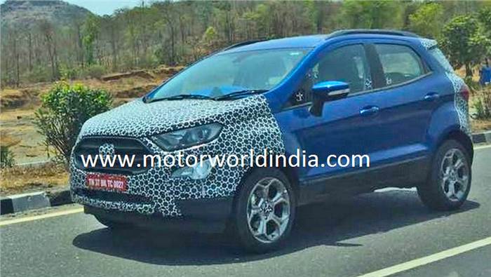 2017 Ford EcoSport facelift spied in India