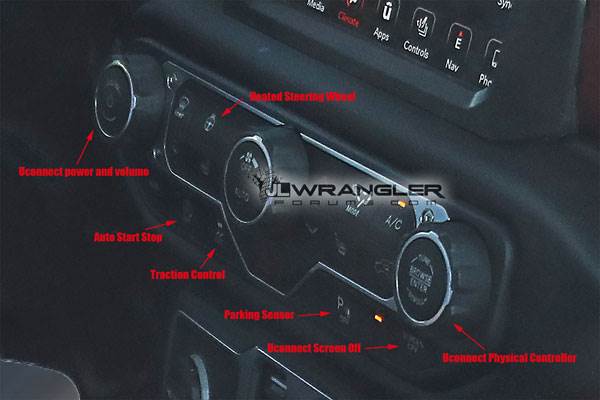 2018 Jeep Wrangler interior leaked