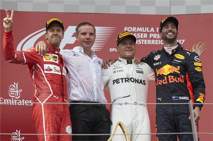 F1: Bottas defeats Vettel to win Austrian GP