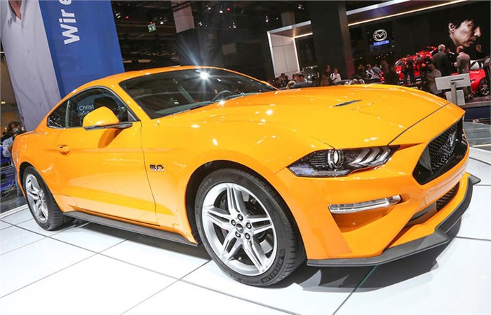 Ford Mustang facelift displayed at Frankfurt motor show