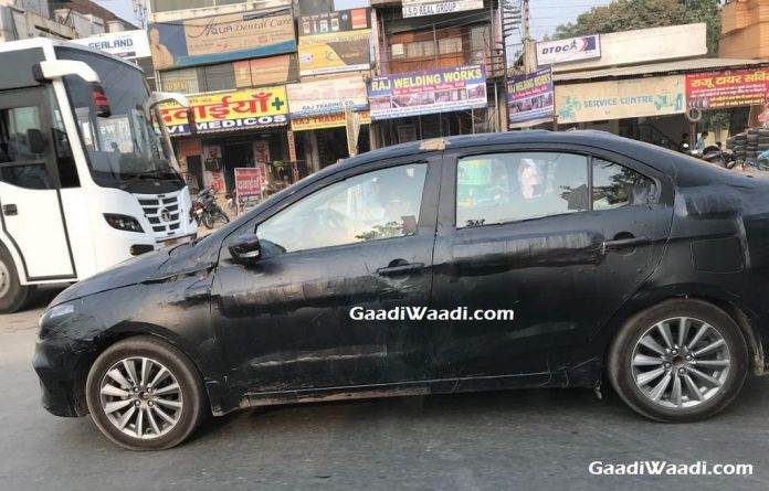 Maruti Ciaz facelift spied in India
