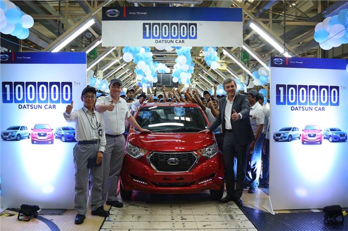 Datsun rolls out 100,000th car in India
