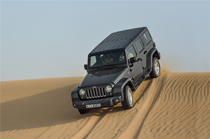 Dune bashing in Dubai in the Jeep Wrangler