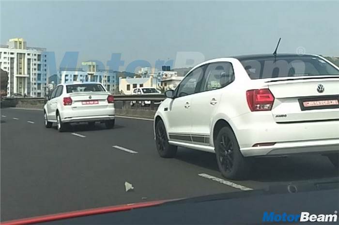 Volkswagen Ameo Sport spied testing outside Pune