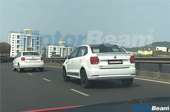 Volkswagen Ameo Sport spied testing outside Pune