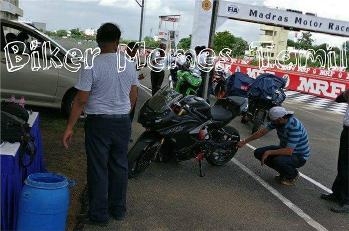 TVS Apache RR 310 spotted undisguised on track