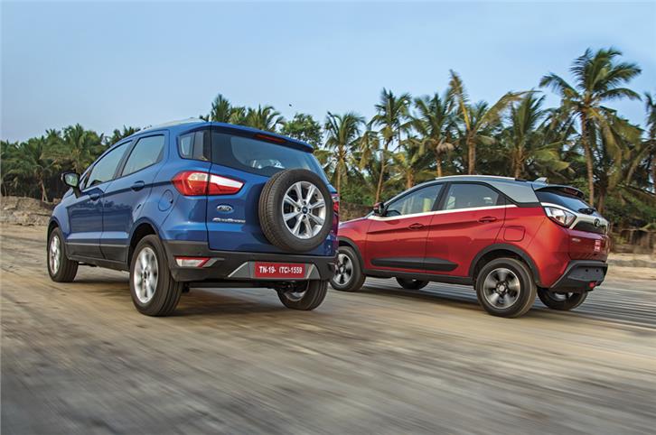 2017 Ford EcoSport vs Tata Nexon petrol comparison