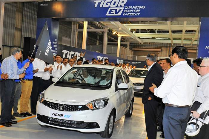 Tata Motors rolls out electric Tigor from Sanand plant