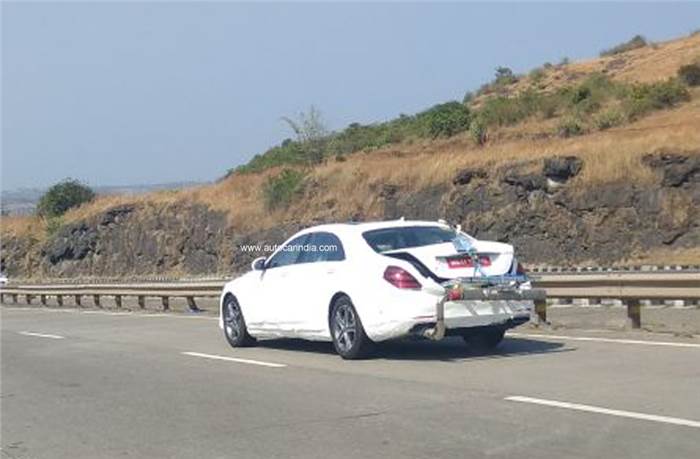 Mercedes S-class facelift spied in India