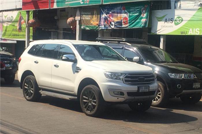 Ford Endeavour facelift spied in Thailand