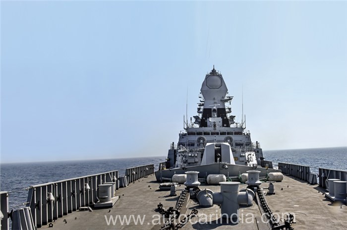 On board the INS Chennai stealth destroyer 