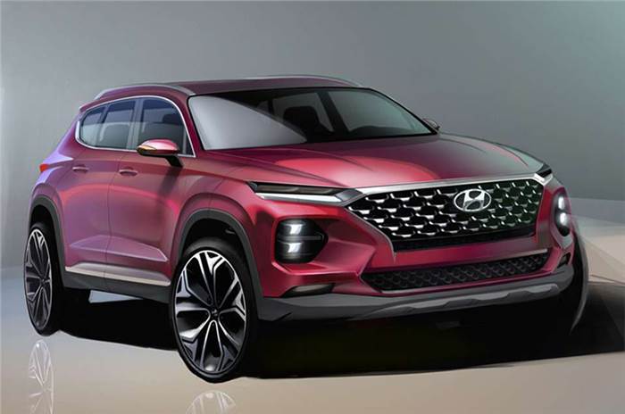 2019 Hyundai Santa Fe previewed in official sketches