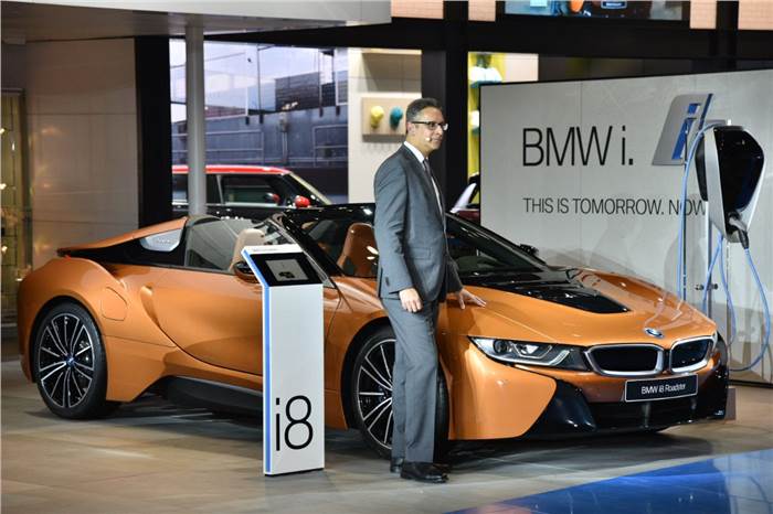 2018 BMW i8 Roadster showcased at Auto Expo