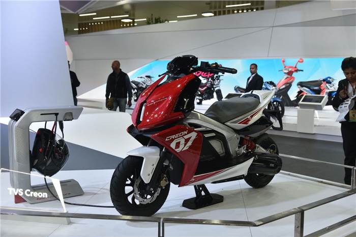 TVS Creon e-scooter concept unveiled at Auto Expo 2018