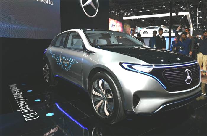 Mercedes Concept EQ shown at Auto Expo 2018