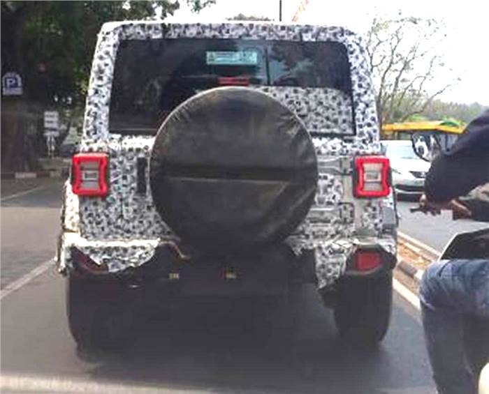 New Jeep Wrangler spied in Goa