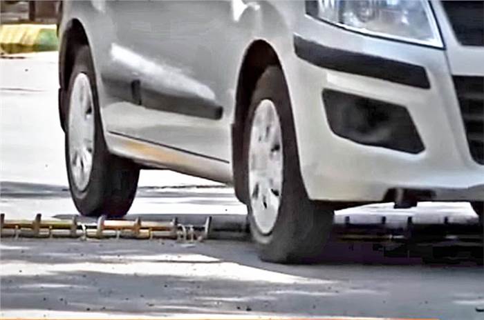 Pune mall installs tyre killers to deter wrong-way driving