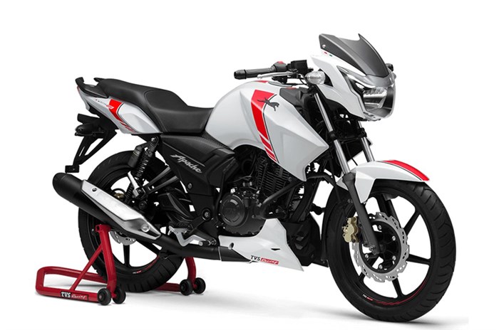 TVS Apache RTR 160 White Race Edition launched at Rs 79,715