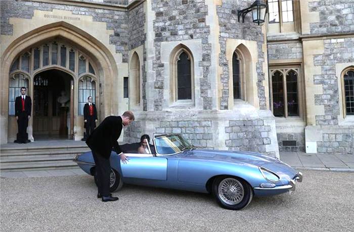 Jaguar E-type EV stars at the Royal Wedding