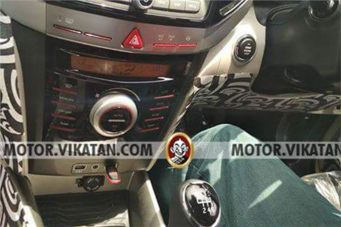 Mahindra S201 SUV interior spied