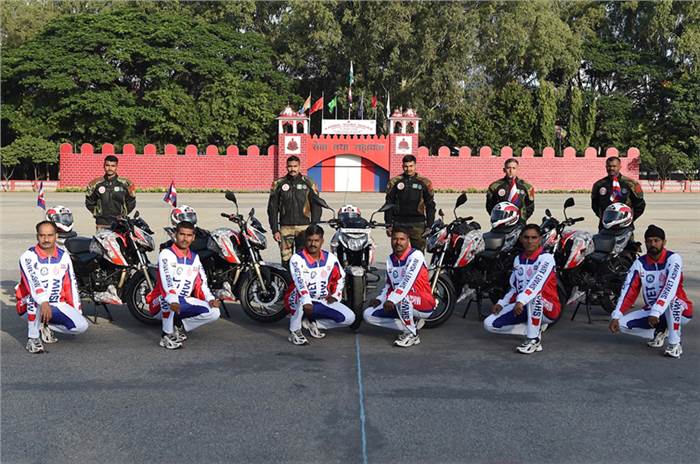 TVS and Corps of Military Police motorcycle expedition flagged off