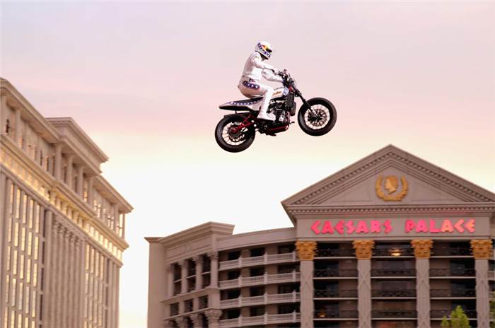 Travis Pastrana recreates the iconic jumps of Evel Knievel
