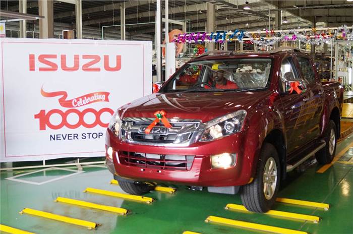 Isuzu produces 10,000th vehicle from SriCity plant