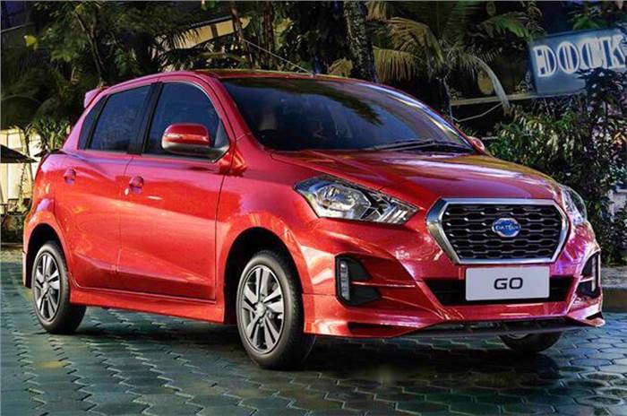 Datsun Go facelift spied in India