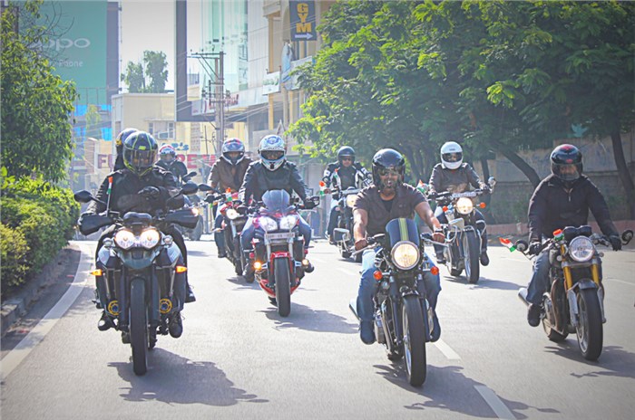 Triumph Independence Day group ride for charity