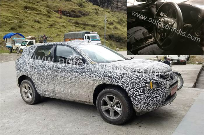 Tata Harrier diesel automatic spied for the first time