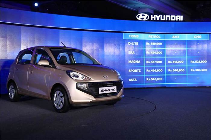 2018 Hyundai Santro launched at Rs 3.89 lakh