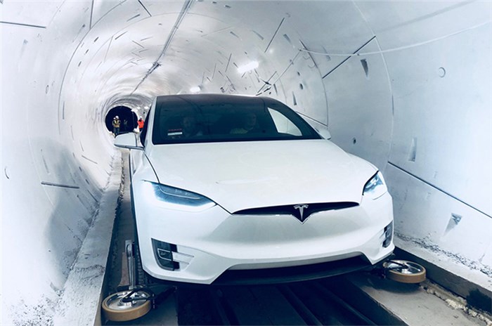 High-speed EV transport tunnel showcased by Elon Musk
