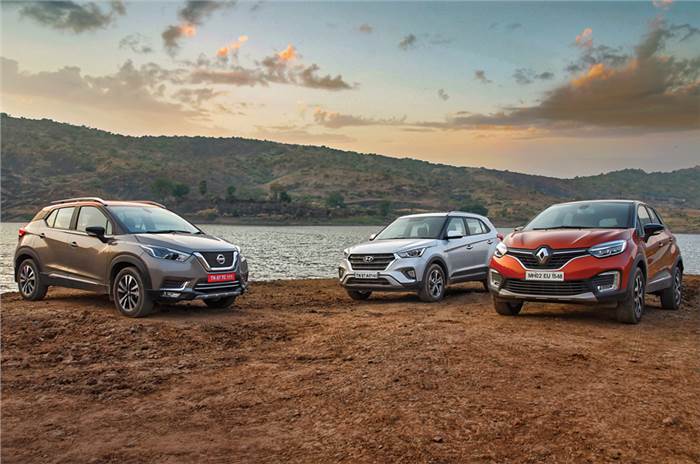 Nissan Kicks vs Renault Captur vs Hyundai Creta comparison 