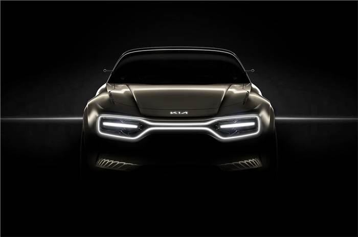 Kia all-electric performance car teased before Geneva debut