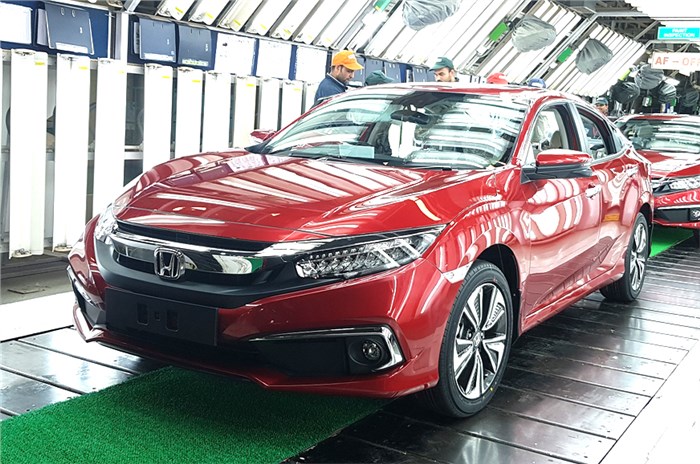 New Honda Civic sedan rolls out from Noida plant