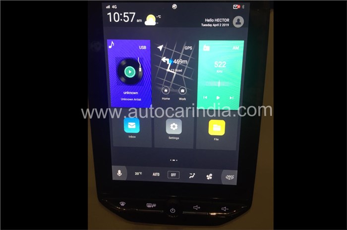 MG Hector connectivity features revealed