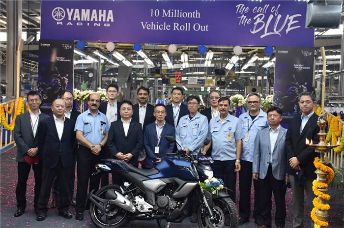 Yamaha India rolls out its 10 millionth two-wheeler