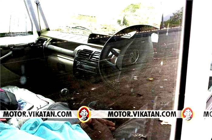 Mahindra Bolero with airbag, parking sensors spied