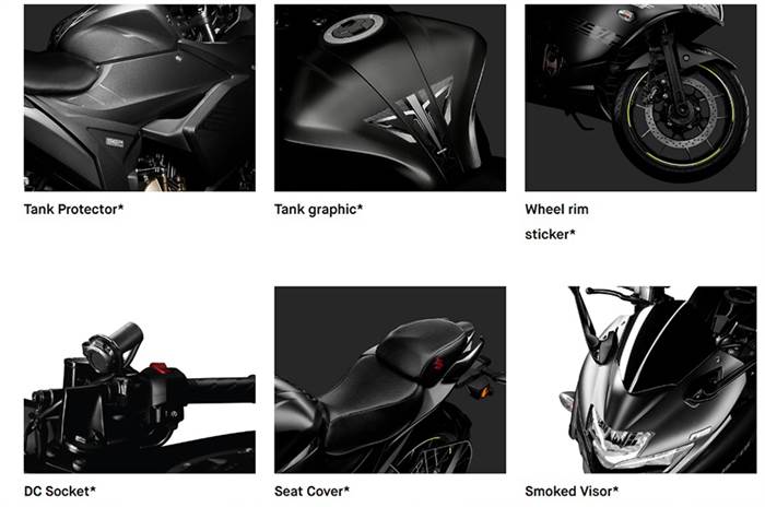 Suzuki Gixxer SF, SF 250 accessory list revealed